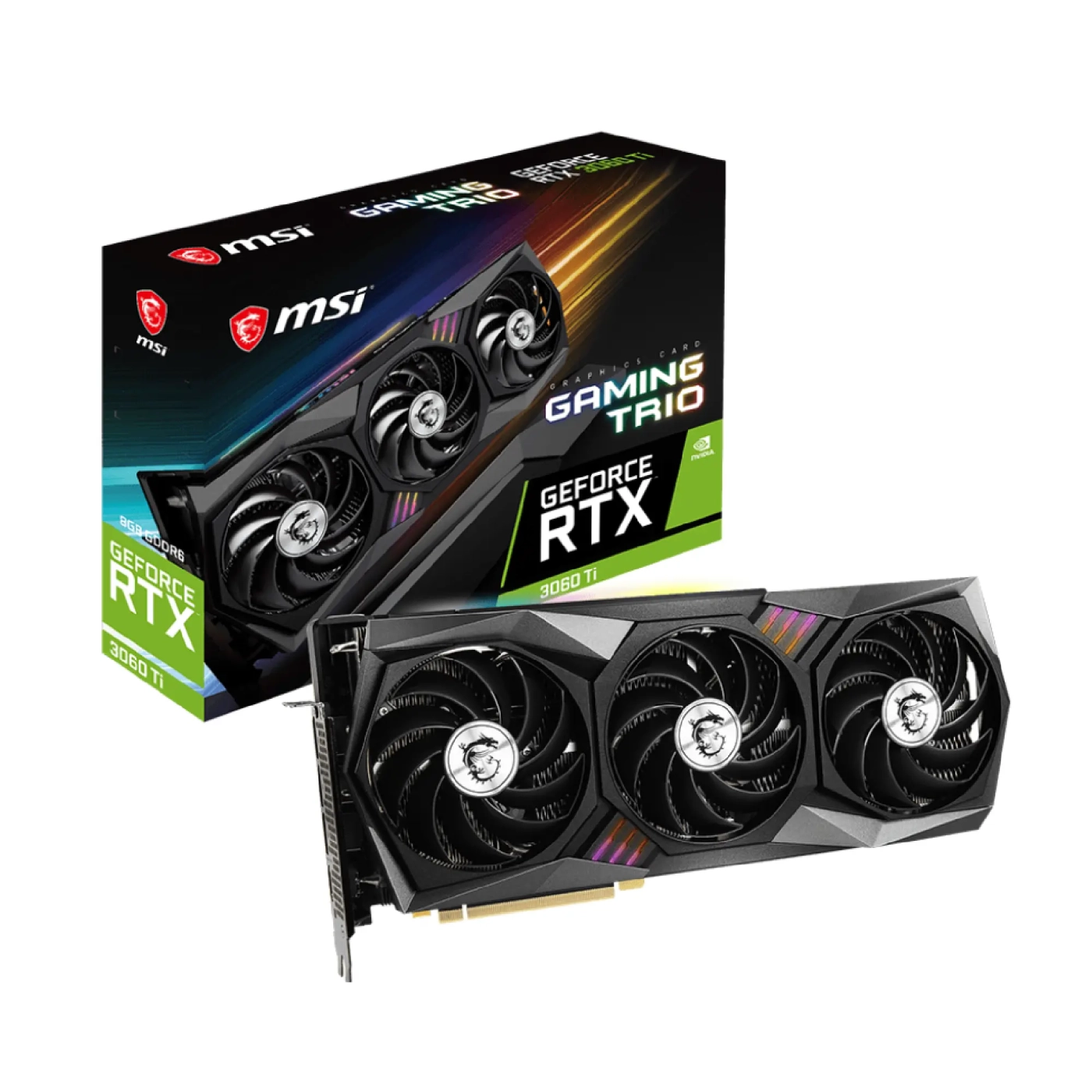 Игровая видеокарта MSI GeForce RTX 3060 Ti GAMING TRIO