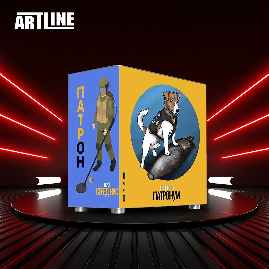 корпус QUBE V9 Silver Patriot_V9_Patron Printed