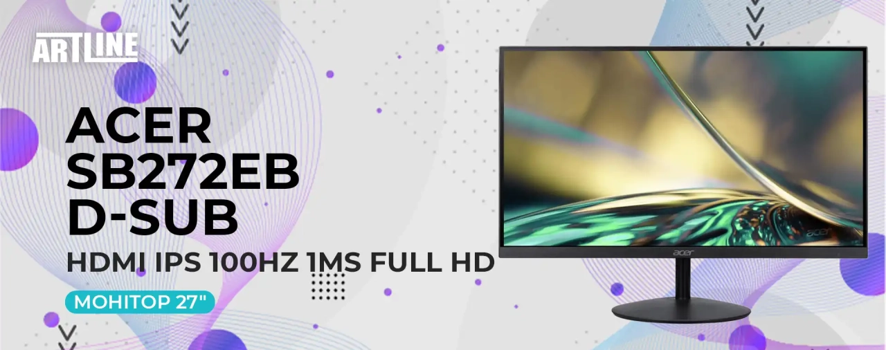 Монітор 27" Acer SB272Eb D-Sub HDMI IPS 100Hz 1ms Full HD
