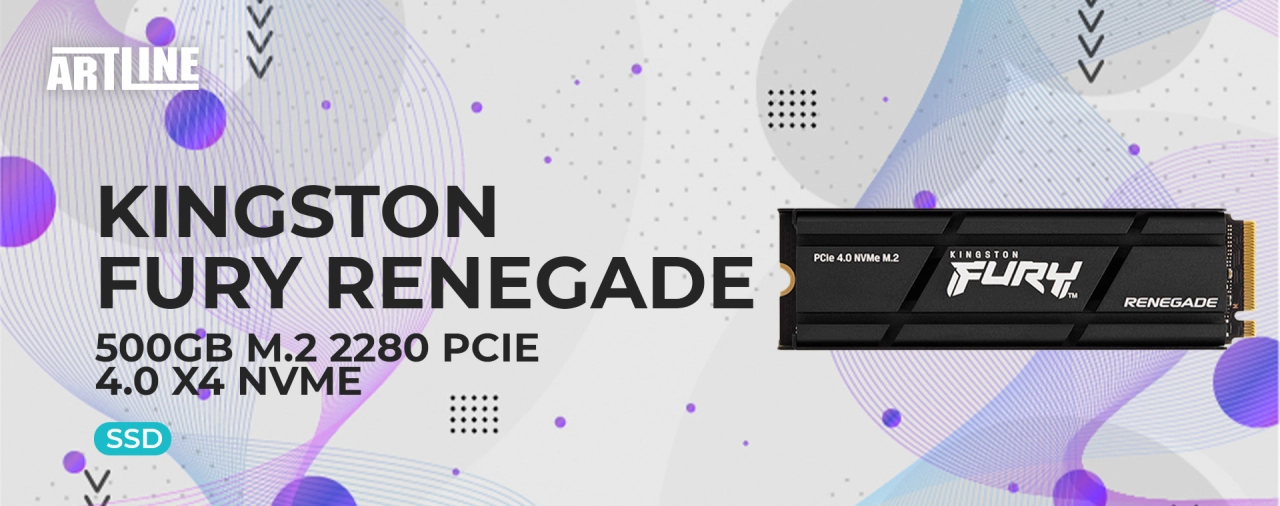 SSD Kingston Fury Renegade 500GB M.2 2280 PCIe 4.0 x4 NVMe радиатор (SFYRSK/500G)