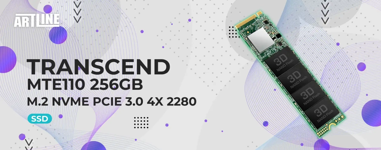 SSD Transcend MTE110 256GB M.2 NVMe PCIe 3.0 4x 2280 (TS256GMTE110S)