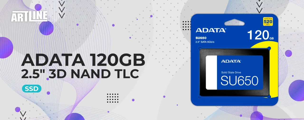 SSD ADATA 120GB 2.5" 3D NAND TLC (ASU650SS-120GT-R)