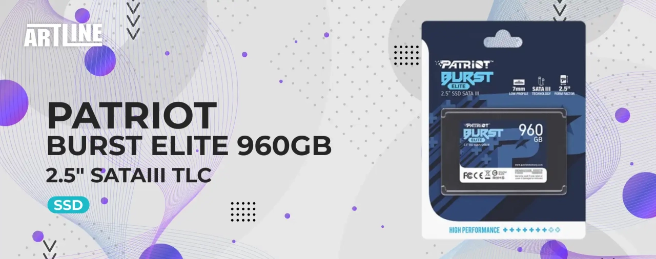 SSD PATRIOT Burst Elite 960GB 2.5" SATAIII TLC (PBE960GS25SSDR)