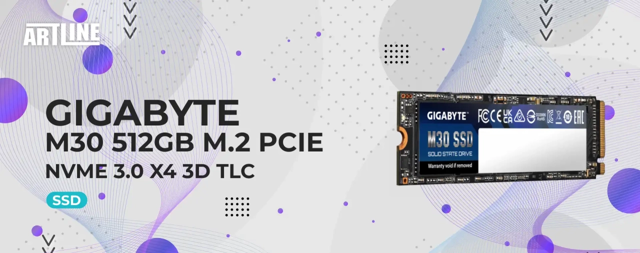 SSD диск GIGABYTE M30 512GB M.2 PCIe NVMe 3.0 x4 3D TLC (GP-GM30512G-G)