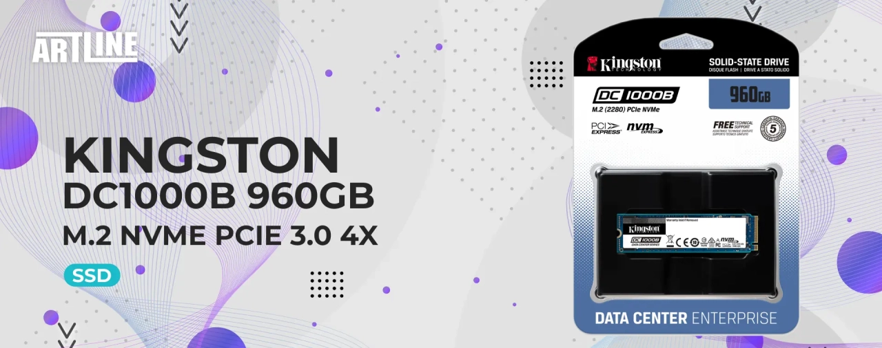 SSD диск Kingston DC1000B 960GB M.2 NVMe PCIe 3.0 4x 2280 (SEDC1000BM8/960G)