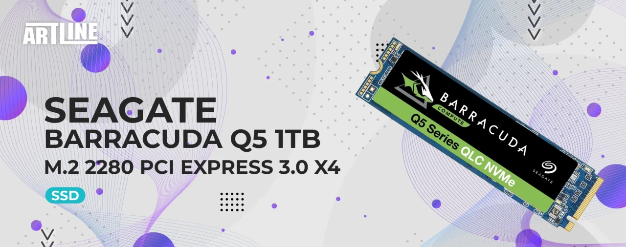 SSD диск Seagate BarraCuda Q5 1TB M.2 2280 PCI Express 3.0 x4 (ZP1000CV3A001)