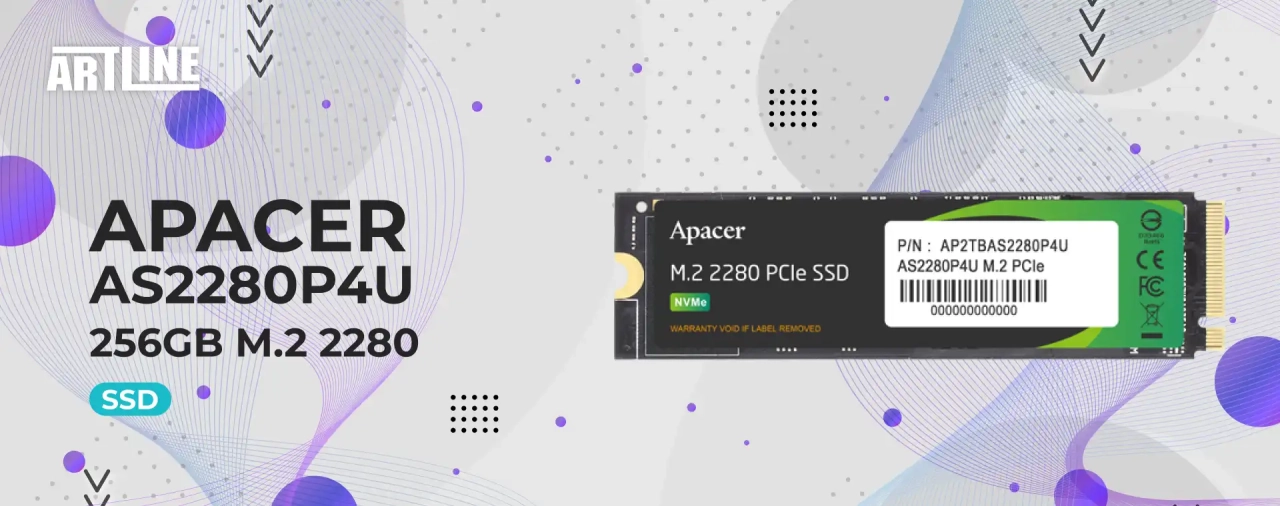 SSD диск Apacer AS2280P4U 256GB M.2 2280 (AP256GAS2280P4U-1)