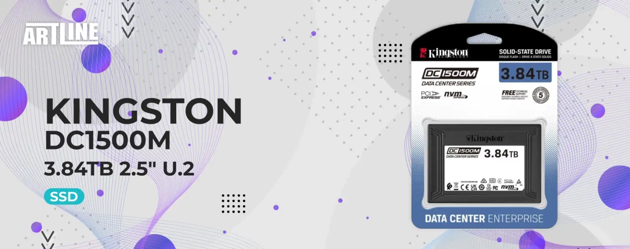 SSD диск Kingston DC1500M 3.84TB 2.5" U.2 (SEDC1500M/3840G)
