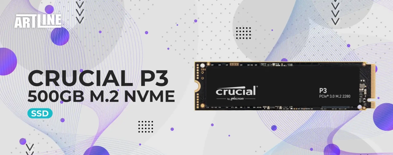 SSD диск Crucial P3 500GB M.2 NVMe (CT500P3SSD8T)