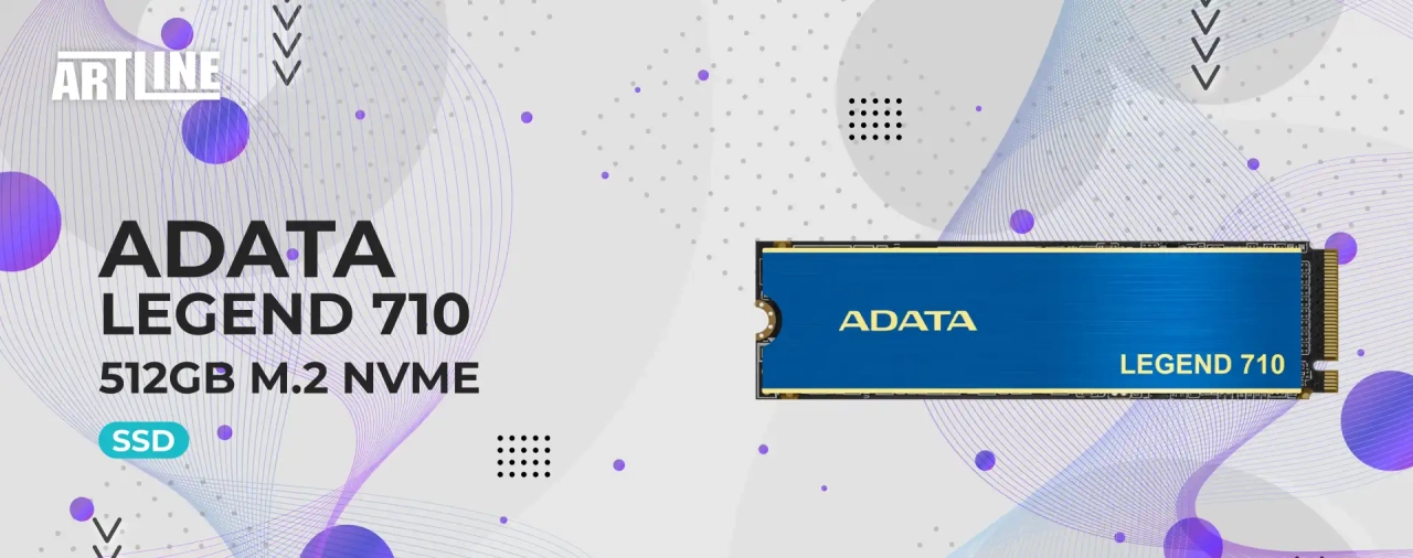 SSD ADATA LEGEND 710 512GB M.2 NVMe 2280 PCI Express 3.0 x4 (ALEG-710-512GCS)