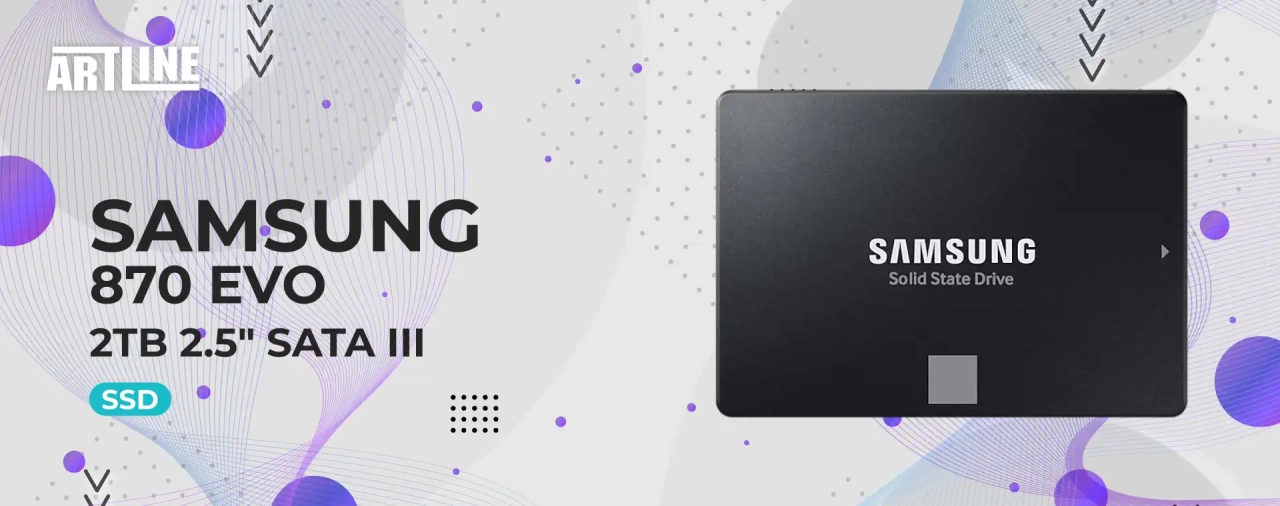 SSD Samsung 870 Evo 2TB 2.5" SATA III V-NAND 3bit MLC (MZ-77E2T0B/EU)
