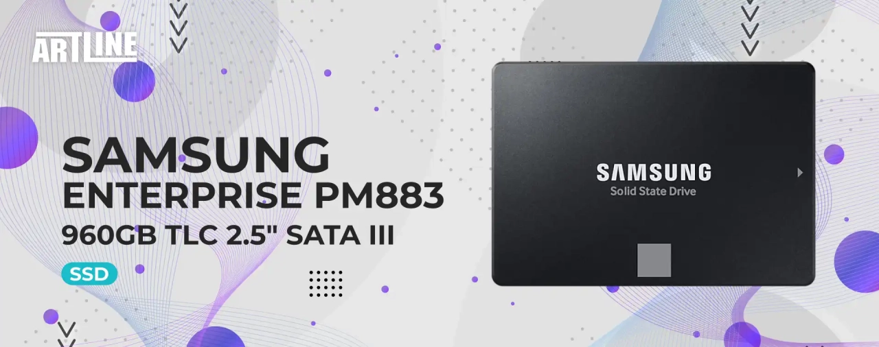 SSD диск Samsung Enterprise PM883 960GB TLC 2.5" SATA III (MZ7LH960HAJR)