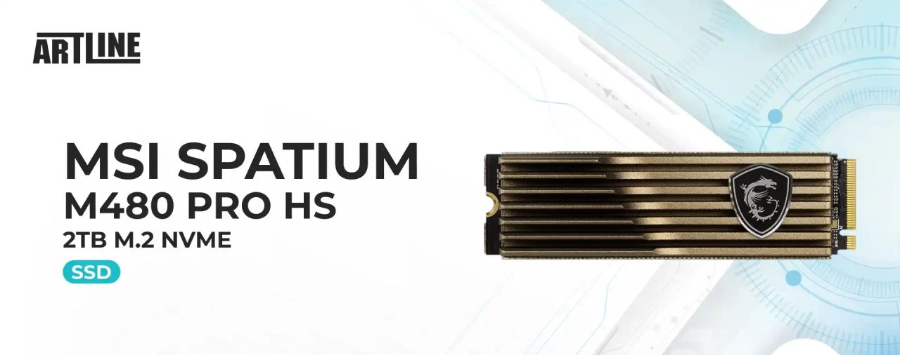 SSD диск MSI Spatium M480 Pro HS 2TB M.2 NVMe (S78-440Q620-P83)