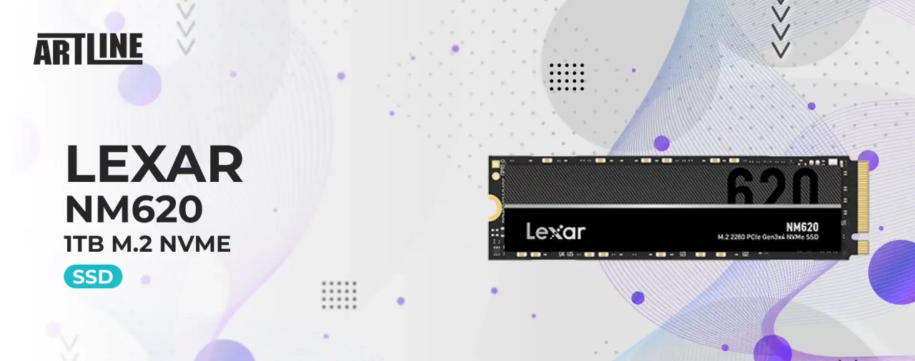 SSD диск Lexar NM620 1TB M.2 NVME (LNM620X001T-RNNNG)