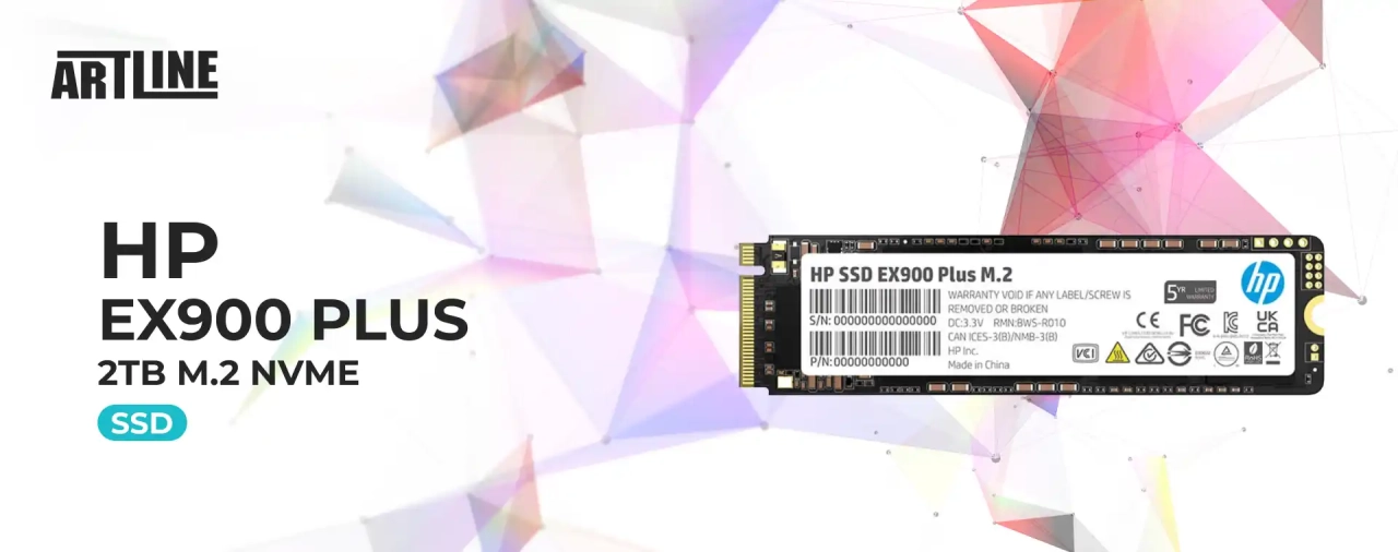 SSD диск HP EX900 Plus 2TB M.2 NVMe PCIe 3.0 x4 (35M35AA)