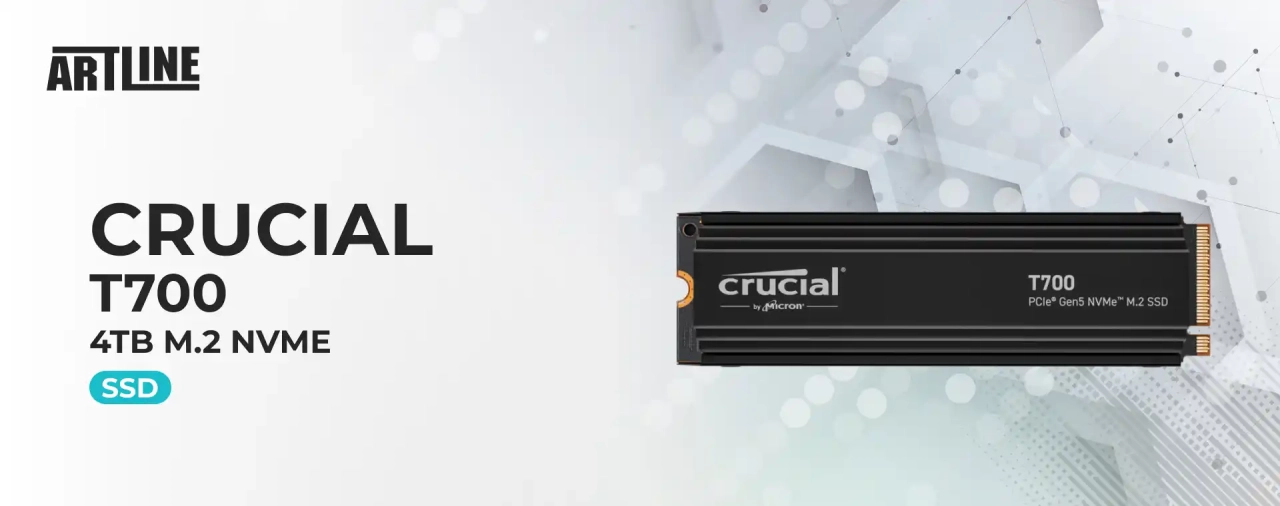 SSD диск Crucial T700 4TB with heatsink PCIe 5.0 M.2 NVMe (CT4000T700SSD5)