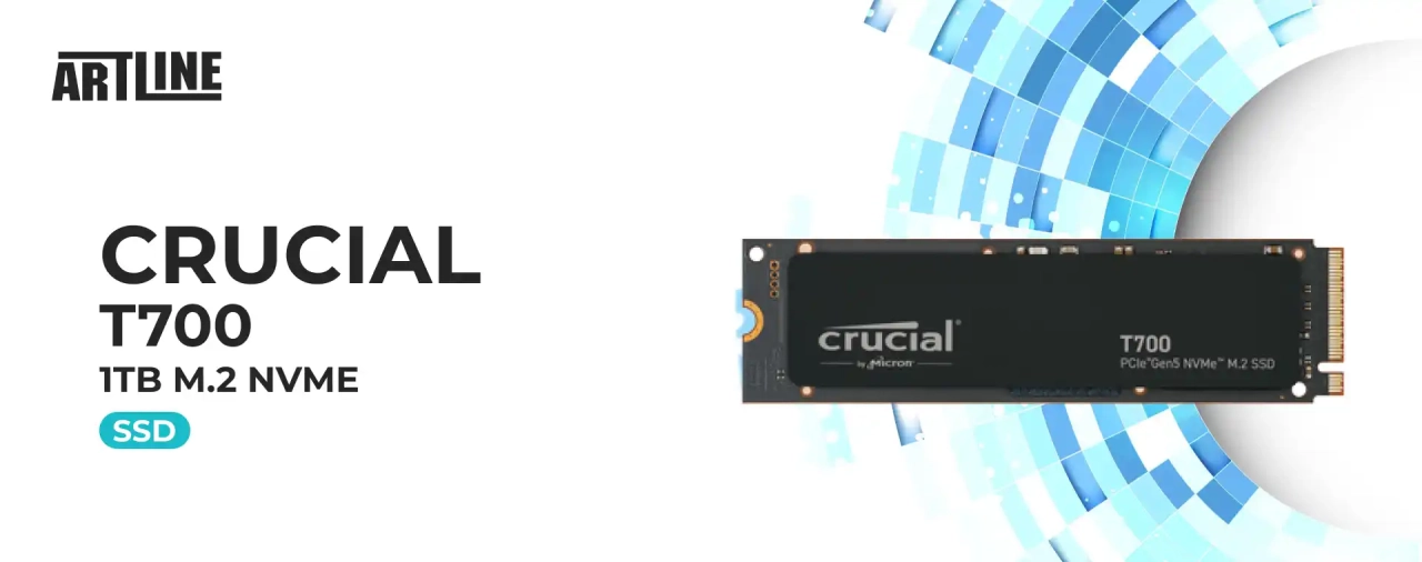 SSD диск Crucial T700 1TB PCIe 5.0 M.2 NVMe (CT1000T700SSD3)