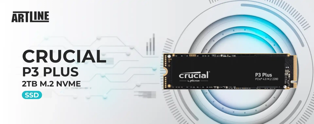 SSD диск Crucial P3 Plus 2TB M.2 NVMe PCIe 4.0 x4 (CT2000P3PSSD8)