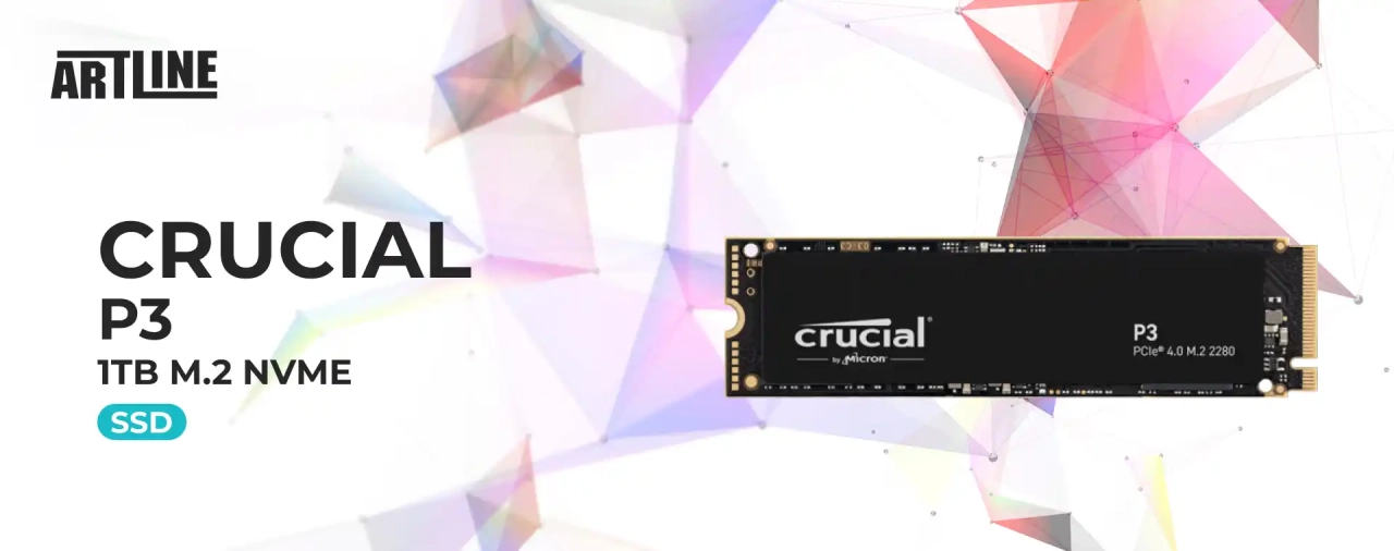 SSD диск Crucial P3 1TB M.2 NVMe PCIe 3.0 x4 bulk (CT1000P3SSD8T)