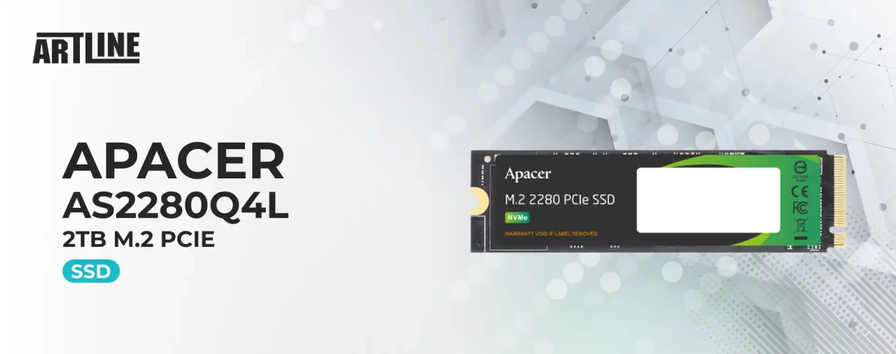 SSD диск Apacer AS2280Q4L 2TB M.2 PCIe 4.0 x3 (AP2TBAS2280Q4L-1)