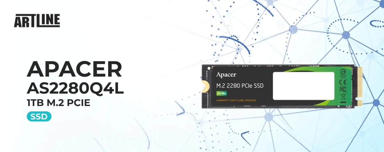 SSD диск Apacer AS2280Q4L 1TB M.2 PCIe 4.0 x4 (AP1TBAS2280Q4L-1)