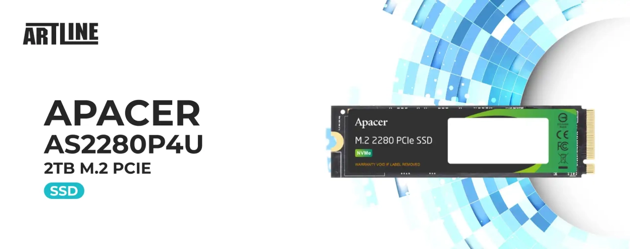 SSD диск Apacer AS2280P4U 2TB M.2 PCIe 3.0 x4 (AP2TBAS2280P4U-1)
