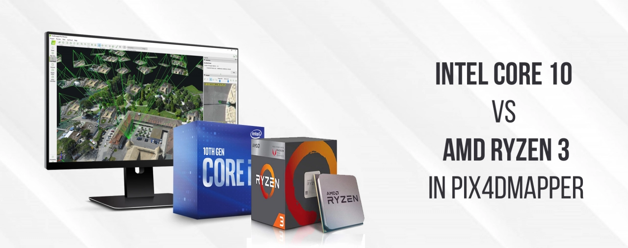 Сравнить Intel Core 10 и AMD Ryzen 3 в Pix4Dmapper