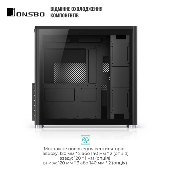 Купити Корпус JONSBO D40 Aluminum Black - фото 3