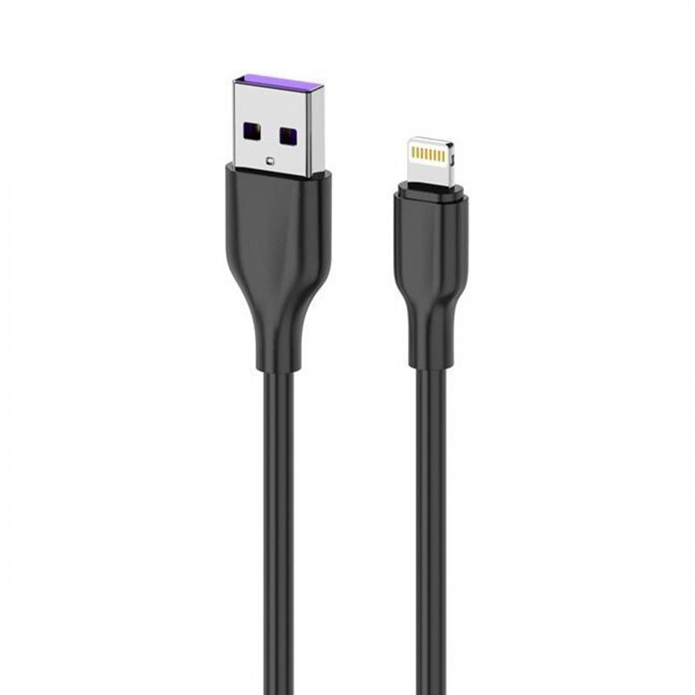 Купити Дата кабель USB 2.0 AM to Lightning 1.0m Glow black 2E (2E-CCAL-BL) - фото 1