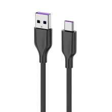 Купить Дата кабель USB 2.0 AM to Type-C 1.0m Glow black 2E (2E-CCAC-BL) - фото 1