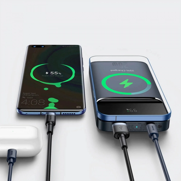 Купить Павербанк УМБ Baseus Magnetic Wireless Fast charging Power bank 10000mAh 20W Blue 2022 Edition - фото 10