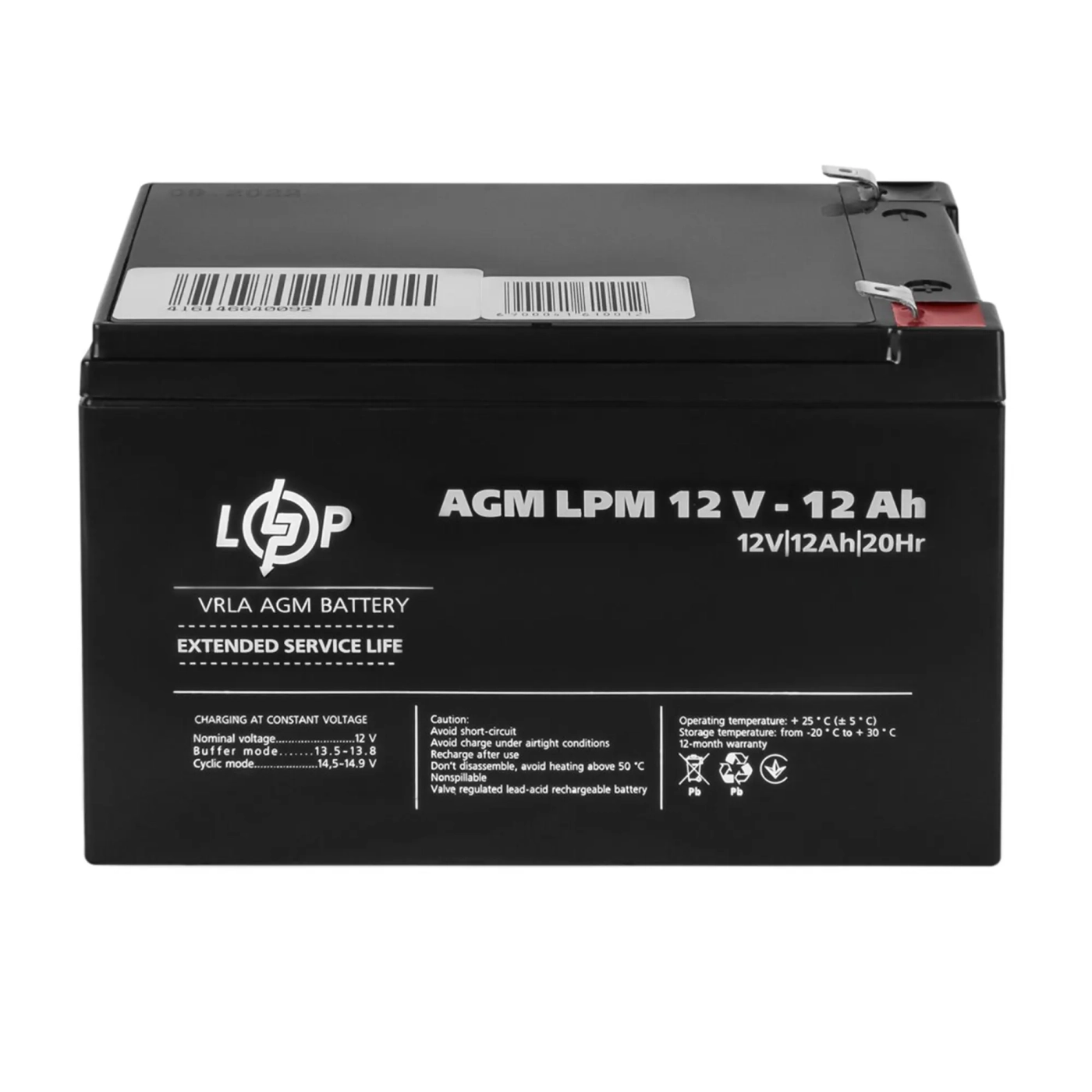 Купить Аккумулятор AGM LPM 12V 12Ah - фото 1