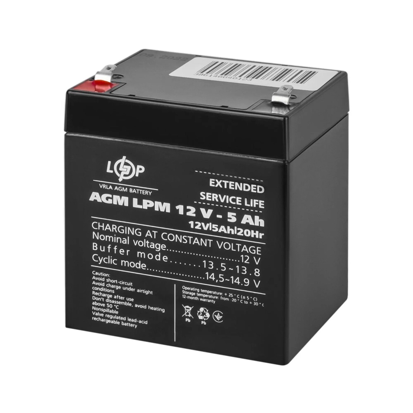 Купити Акумулятор AGM LPM 12V 5Ah - фото 4