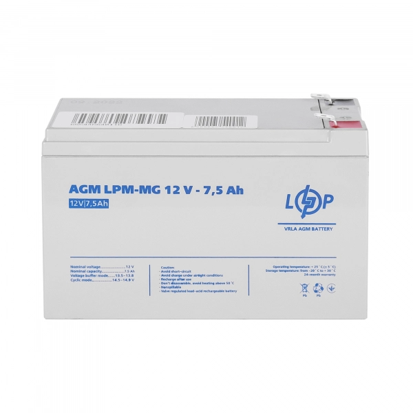 Купити Акумулятор мультигелевий AGM LPM-MG 12V 7.5Ah - фото 2