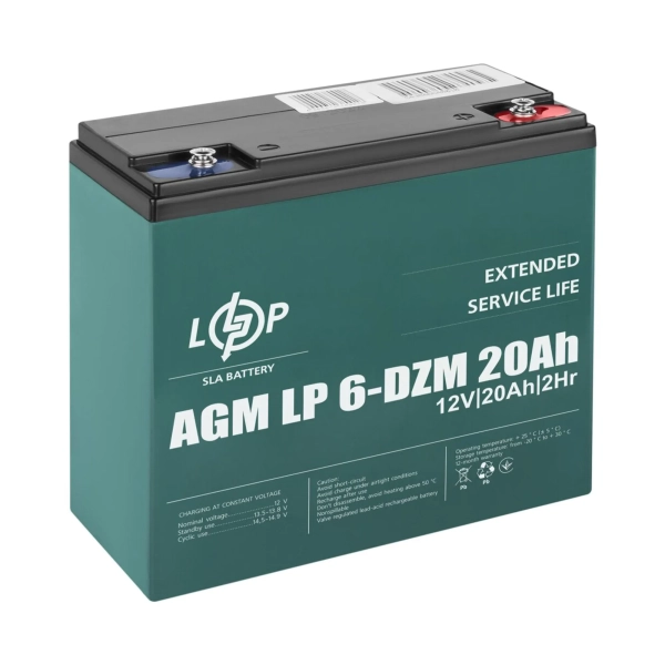 Купить Тяговый свинцово-кислотный аккумулятор LP 6-DZM-20Ah - фото 2