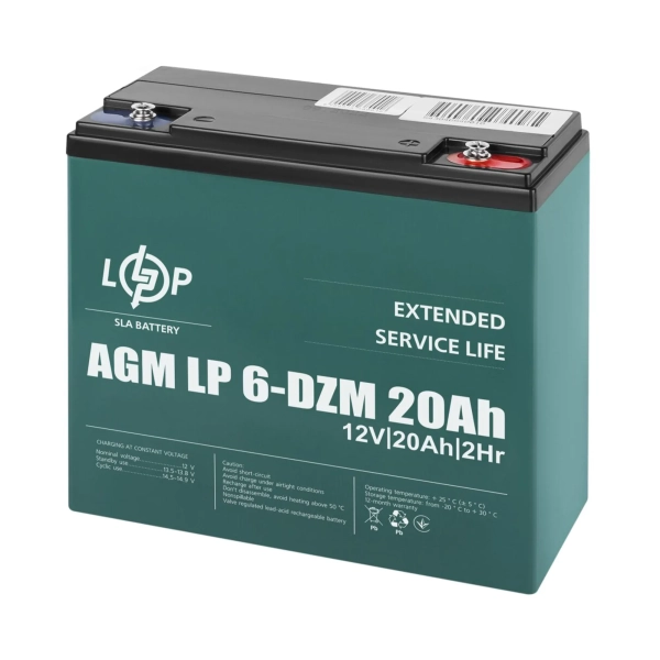Купить Тяговый свинцово-кислотный аккумулятор LP 6-DZM-20Ah - фото 4