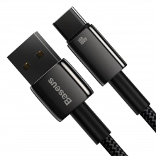 Купить Кабель Baseus Tungsten Gold Fast Charging Data Cable USB to Type-C 100W 1m Black - фото 2