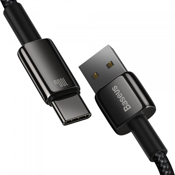 Купити Кабель Baseus Tungsten Gold Fast Charging Data Cable USB to Type-C 100W 1m Black - фото 4