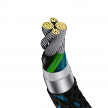 Купити Кабель Baseus MVP 2 Elbow-shaped Fast Charging Data Cable USB to iP 2.4A 1m Black|Blue - фото 7
