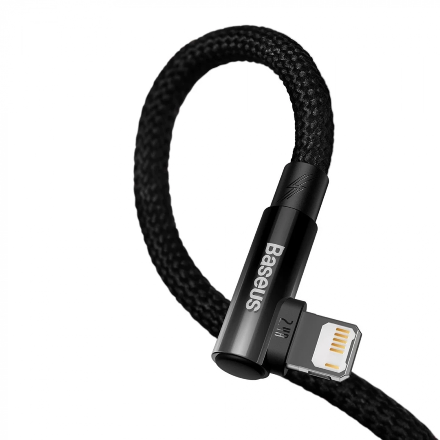 Купить Кабель Baseus MVP 2 Elbow-shaped Fast Charging Data Cable USB to iP 2.4A 2m Black - фото 3