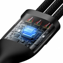 Купити Кабель Baseus Flash Series One-for-three Fast Charging Cable Type-C to M+L+C 100W 1.5m Black - фото 5