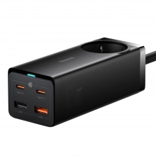 Купити Зарядний пристрій Baseus GaN3 Pro Desktop Powerstrip AC+2U+2C 65W EU Black (Include charging Cable Type-C) - фото 1
