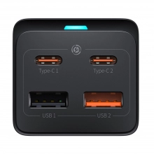 Купити Зарядний пристрій Baseus GaN3 Pro Desktop Powerstrip AC+2U+2C 65W EU Black (Include charging Cable Type-C) - фото 3