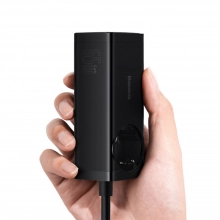 Купити Зарядний пристрій Baseus GaN3 Pro Desktop Powerstrip AC+2U+2C 65W EU Black (Include charging Cable Type-C) - фото 4