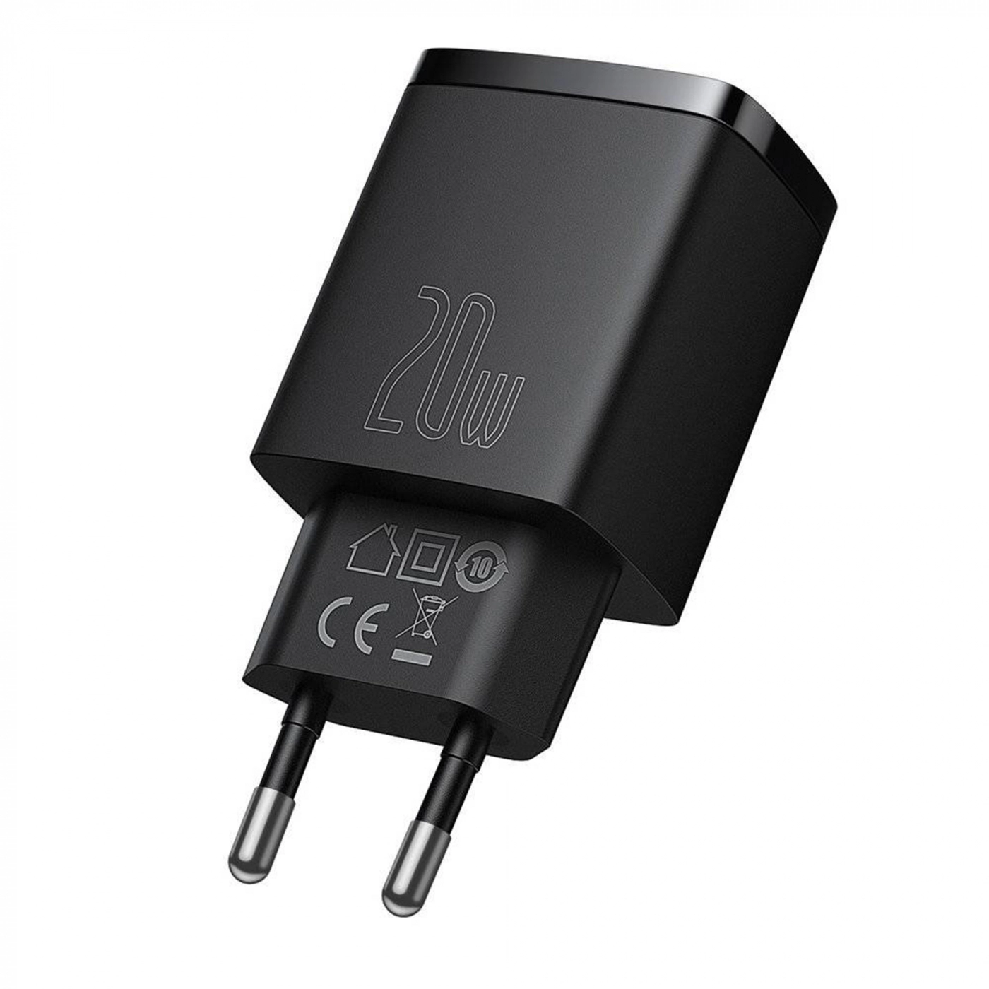 Купити Зарядний пристрій Baseus Compact Quick Charger U+C 20W EU Black - фото 1