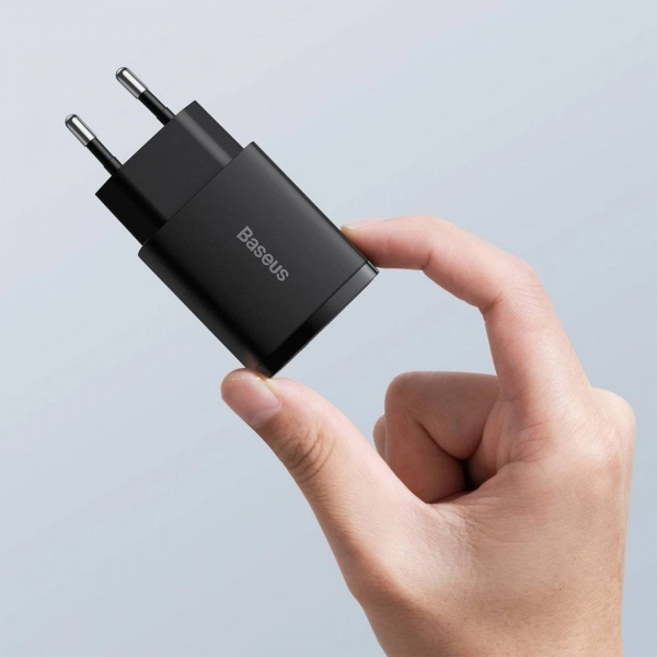Купить Зарядное устройство Baseus Compact Quick Charger U+C 20W EU Black - фото 5