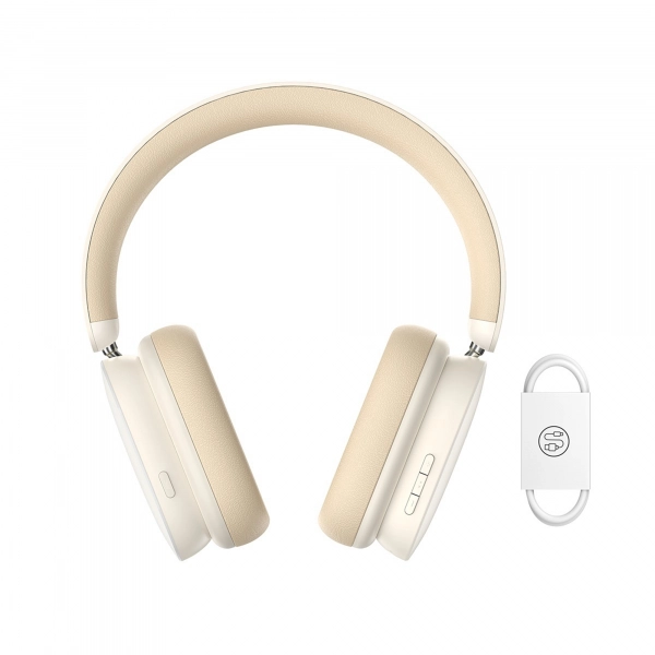 Купити Навушники Baseus Bowie H1 Noise-Cancelling Wireless Headphones Creamy-White - фото 7