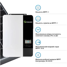 Купити Автономний сонячний інвертор Growatt SPF5000ES Wi-Fi - фото 4