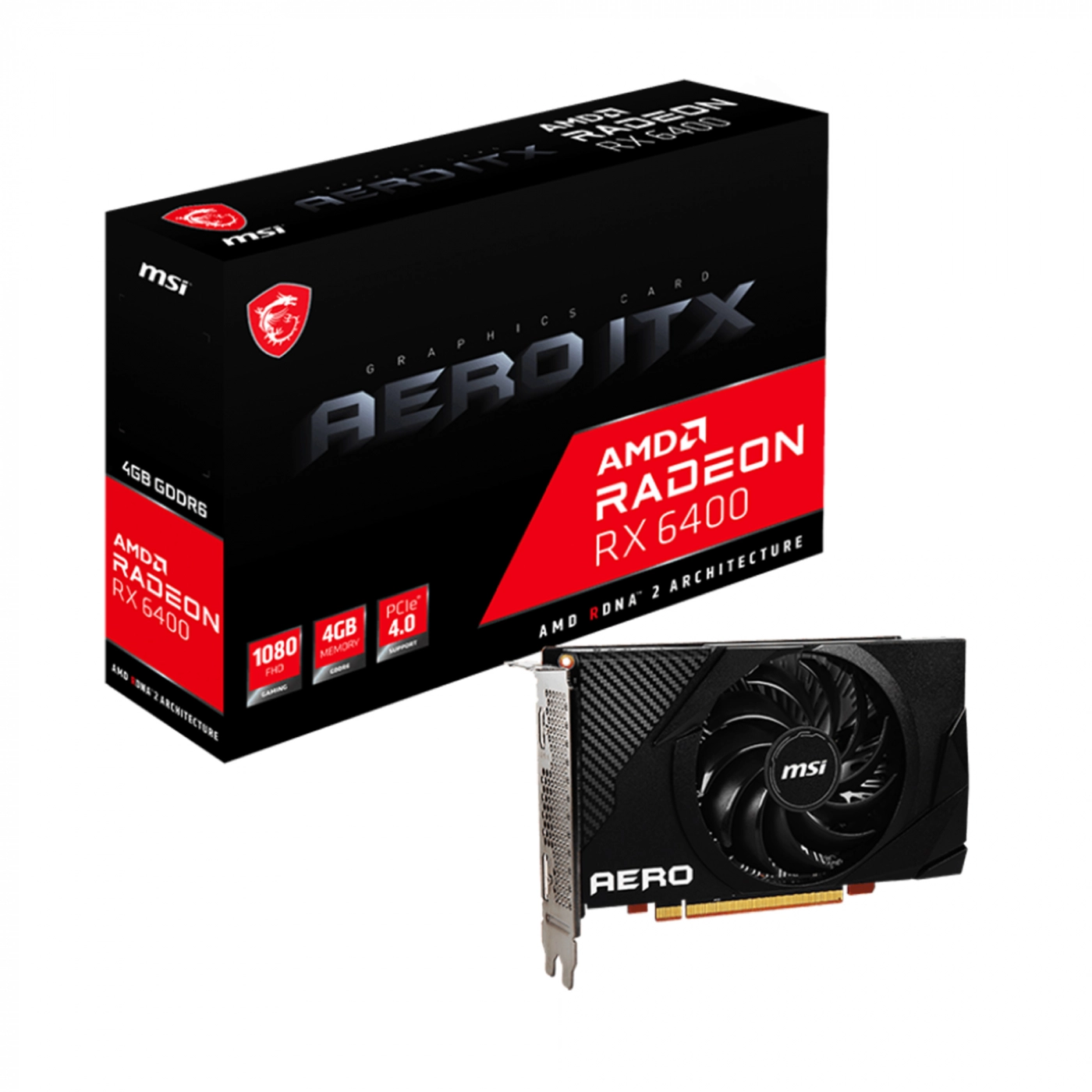 Купити Відеокарта MSI Radeon RX 6400 AERO ITX 4G - фото 5