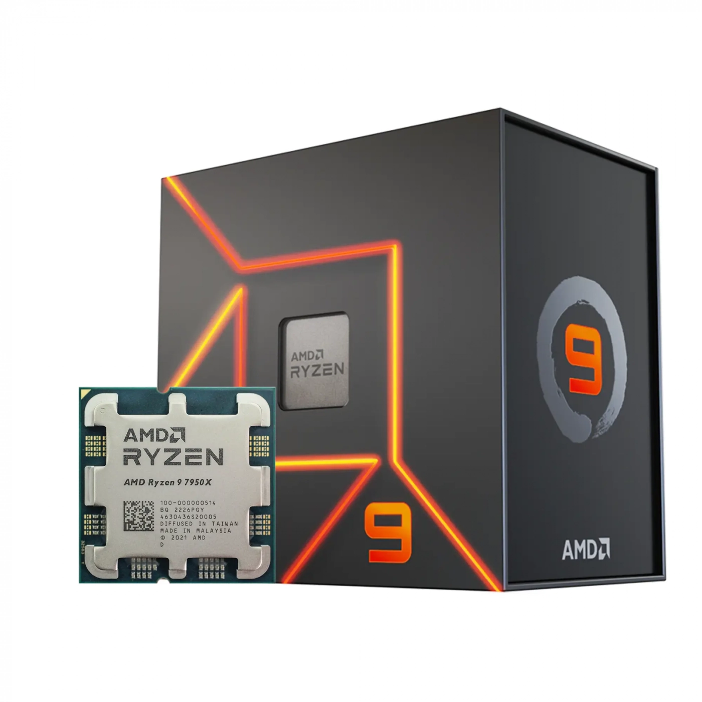 Купить Процессор AMD Ryzen 9 7950X (16C/32T, 4.5-5GHz,80MB,170W,AM5) BOX - фото 1